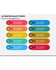 10 Creative Bullet Points PPT Slide 2