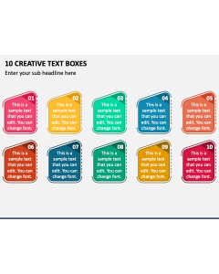 10 Creative Text Boxes PPT Slide 1