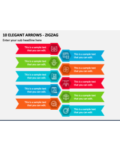 10 Elegant Arrows - Zigzag PPT Slide 1