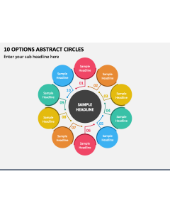 10 Options Abstract Circles PPT Slide 1