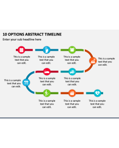 10 Options Abstract Timeline PPT Slide 1