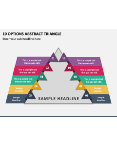 10 Options Abstract Triangle PPT Slide 1