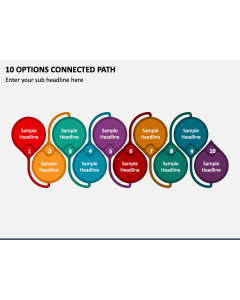 10 Options Connected Path PPT Slide 1