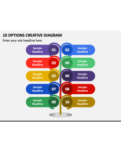 10 Options Creative Diagram PPT Slide 1