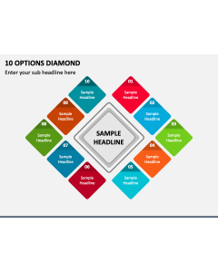 10 Options Diamond PPT Slide 1