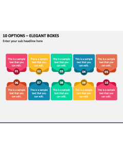 10 Options - Elegant Boxes PPT Slide 1