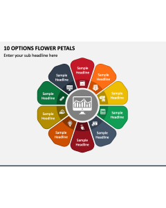 10 Options Flower Petals PPT Slide 1