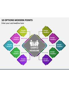 10 Options Modern Points PPT Slide 1