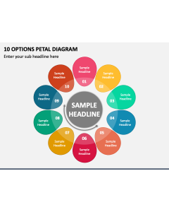 10 Options Petal Diagram PPT Slide 1