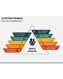 10 Options Triangle PPT Slide 1