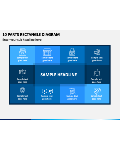 10 Parts Rectangle Diagram Slide 1