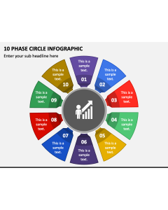 10 Phase Circle Infographic PPT Slide 1