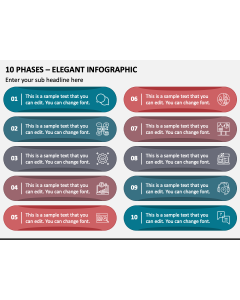 10 Phases - Elegant Infographic PPT Slide 1