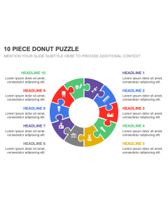 10 Piece Donut Puzzle PPT Thumbnail