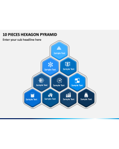 10 Pieces Hexagon Pyramid PPT Slide 1