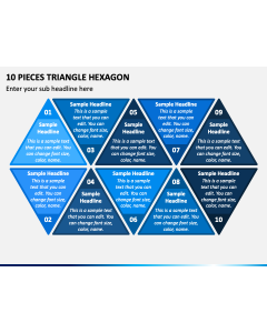10 Pieces Triangle Hexagon PPT Slide 1