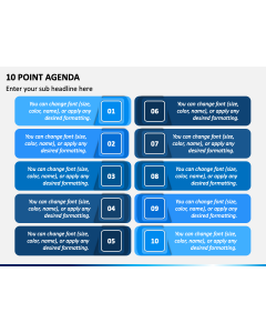 10 Point Agenda PPT Slide 1