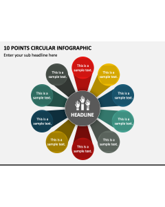 10 Points Circular Infographic PPT Slide 1