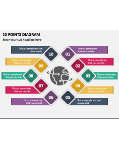 10 Points Diagram PPT Slide 1