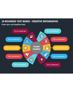 10 Rounded Text Boxes - Creative Infographic PPT Thumbnail