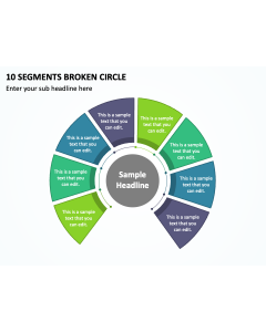10 Segments Broken Circle PPT Thumbnail