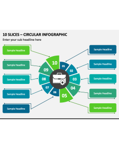 10 Slices - Circular Infographic PPT Slide 1