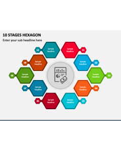 10 Stages Hexagon PPT Slide 2