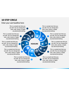 10 Step Circle PPT Slide 1