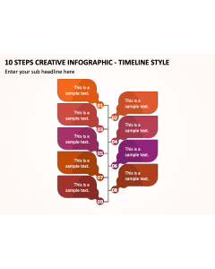 10 Steps Creative Infographic - Timeline Style PPT Thumbnail