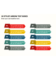 10 Stylist Arrow Text Boxes PPT Thumbnail