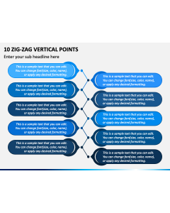 10 Zig-zag Vertical Points PPT Slide 1