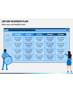 100 Day Business Plan PPT Slide 1