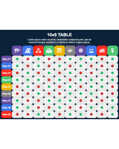 10x9 Table PPT Slide 1