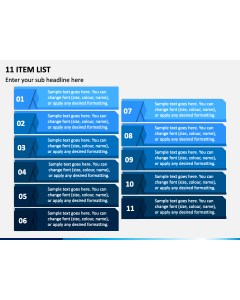 11 Item List PPT Slide 1