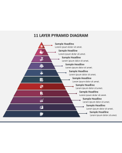 11 Layer Pyramid Diagram PPT Slide 1