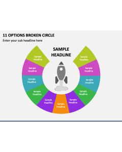 11 Options Broken Circle PPT Slide 1