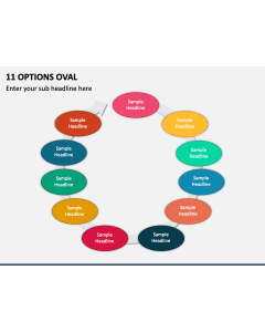 11 Options Oval PPT Slide 1