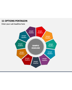 11 Options Pentagon PPT Slide 1