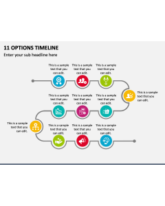 11 Options Timeline PPT Slide 1