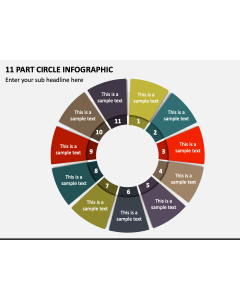 11 Part Circle Infographic PPT Slide 1