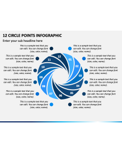 12 Circle Points Infographic PPT Slide 1