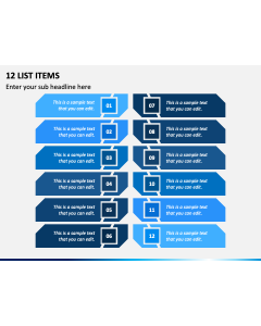 12 List Items PPT Slide 1