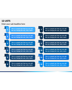 12 Lists PPT Slide 1