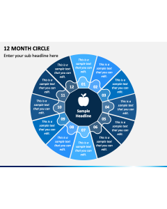 12 Month Circle PPT Slide 1