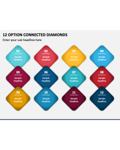 12 Option Connected Diamonds PPT Slide 1