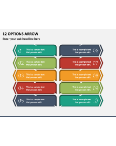 12 Options Arrow PPT Slide 1