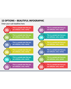 12 Options - Beautiful Infographic PPT Slide 1