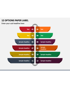 12 Options Paper Label PPT Slide 1