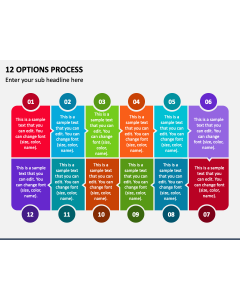 12 Options Process PPT Slide 1