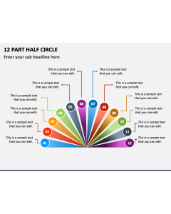 12 Part Half Circle PPT Slide 1